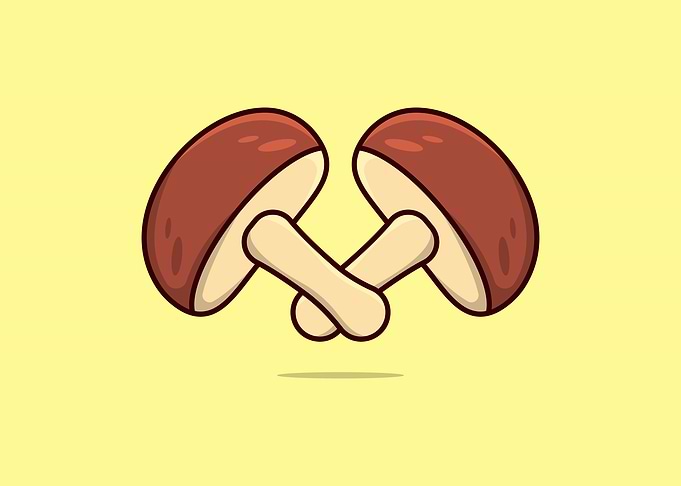 Two Mushroom vector design