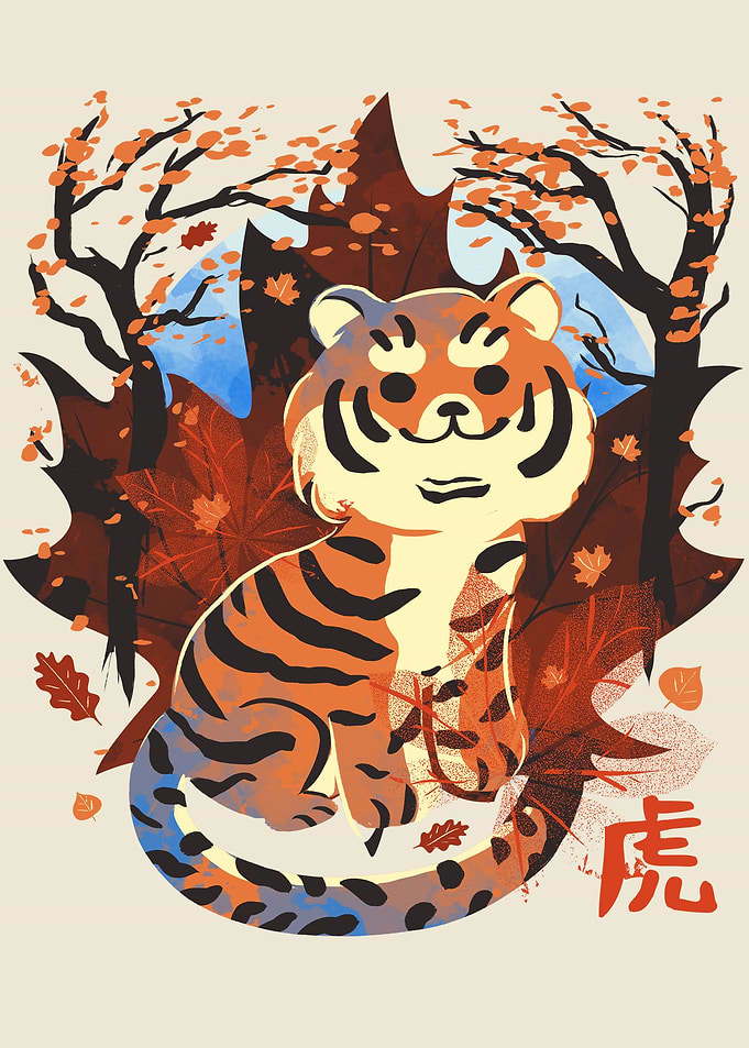 Tiger in autumn