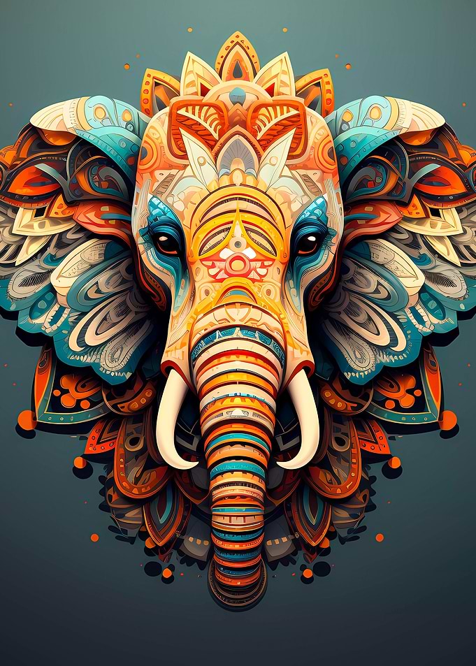 Mandala Elephant 07
