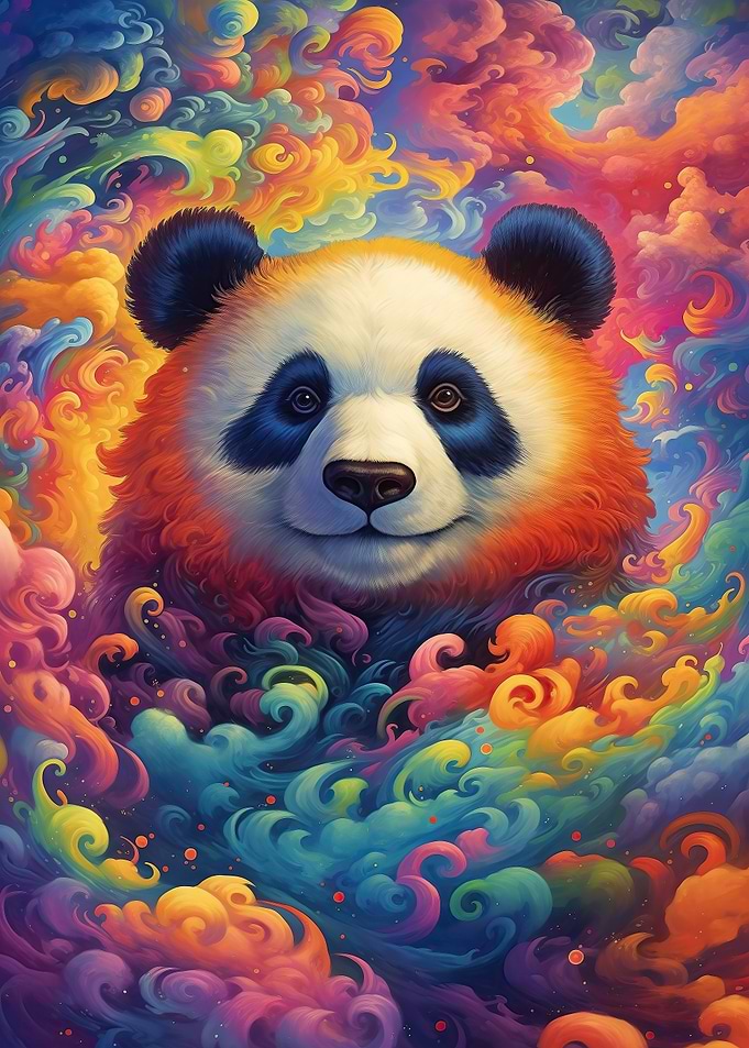 Panda up in the Clouds