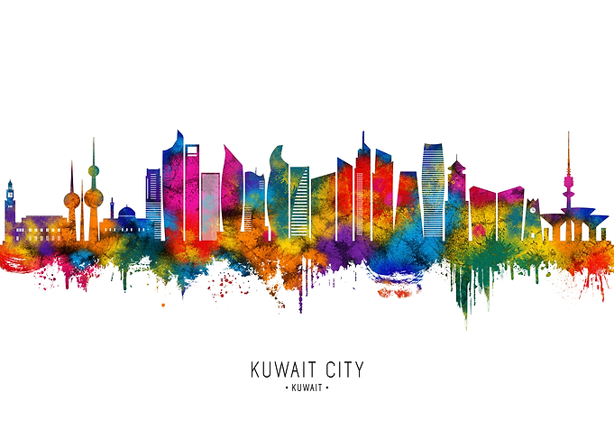 Kuwait City Kuwait Skyline
