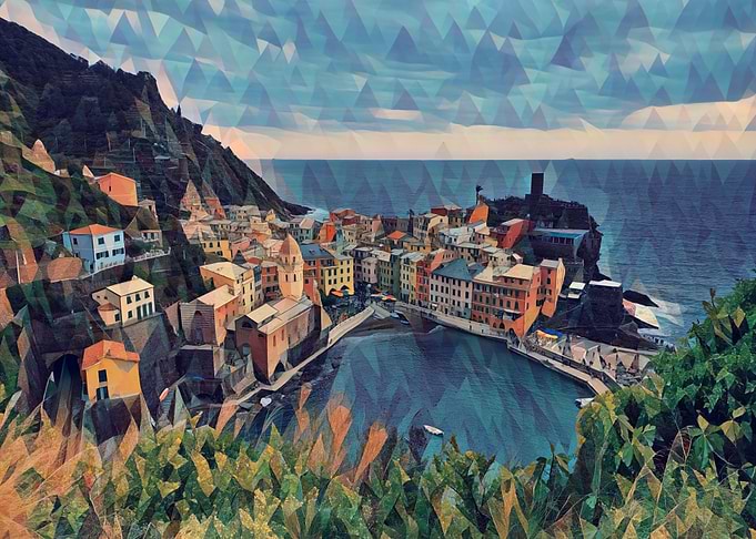 Cinque Terre shoreline