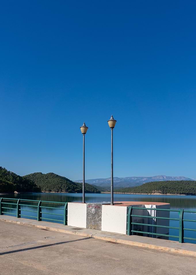 A blue calm lake