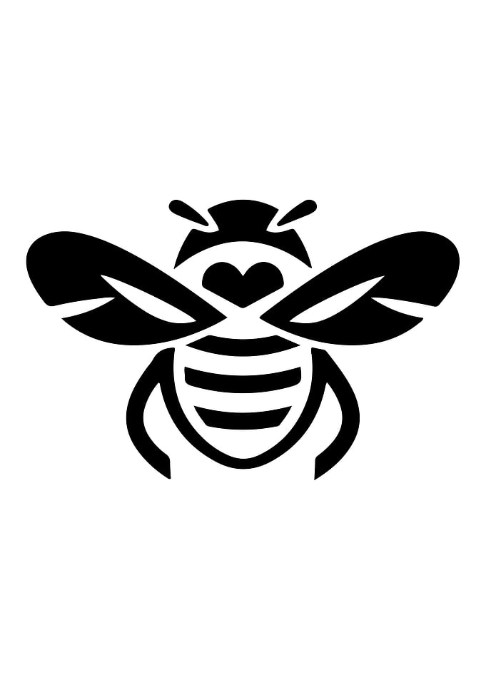 Bee Stencil Design