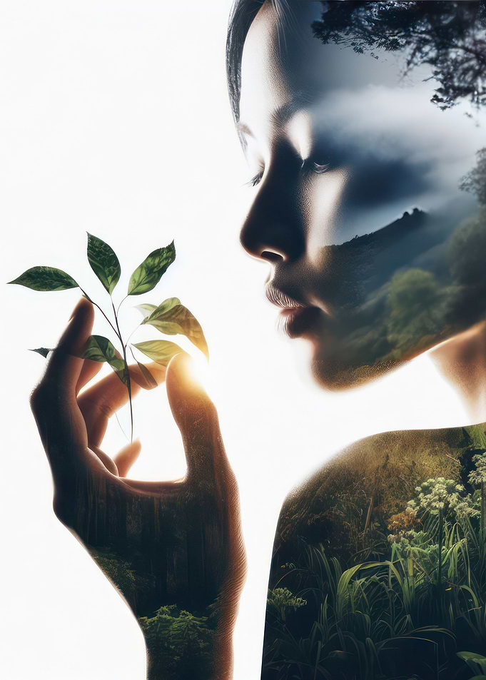 Woman and Nature Harmony