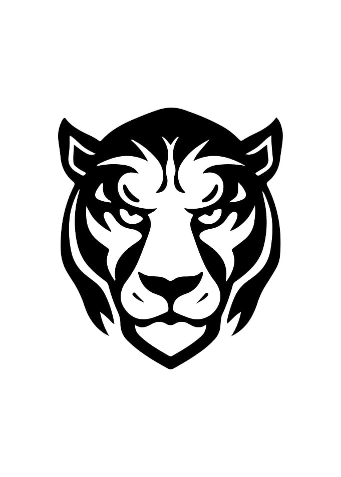 Tiger Stencil Design