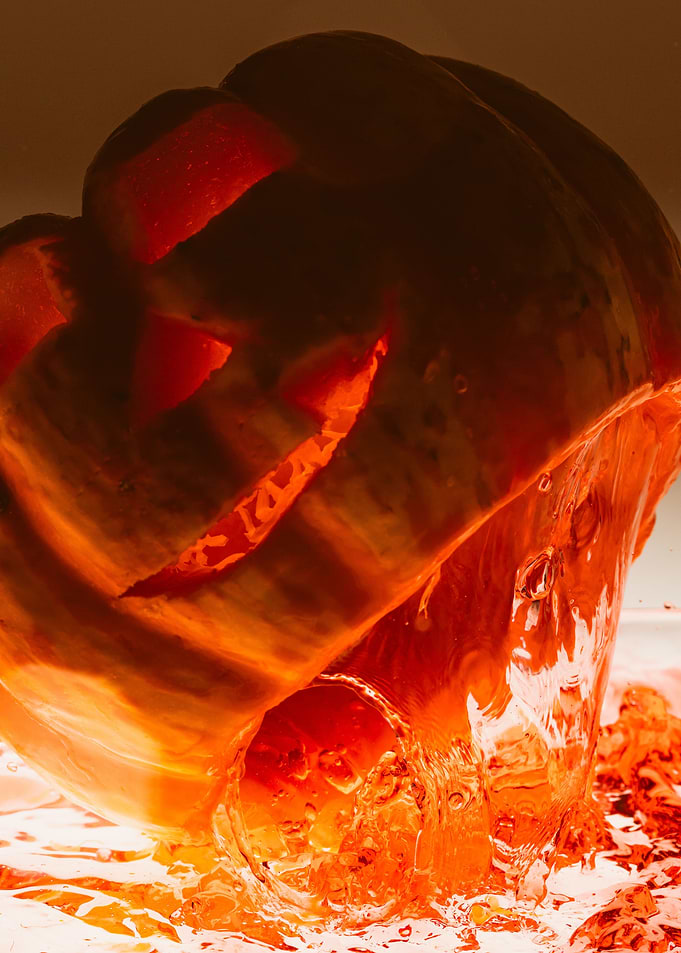 Halloween pumpkin splashed