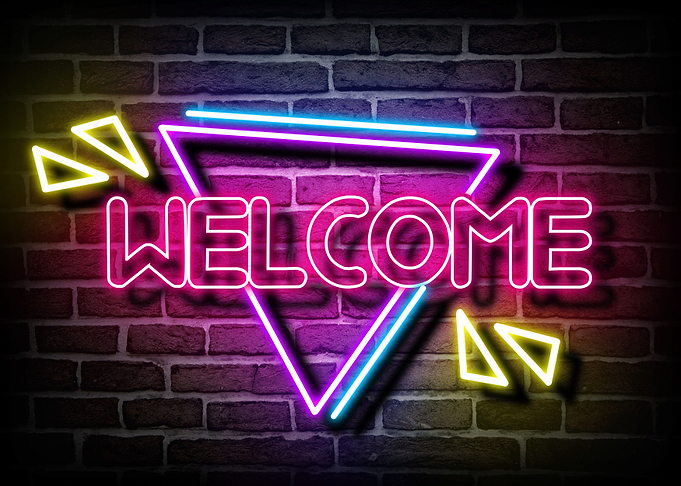 Welcome Neon illustration