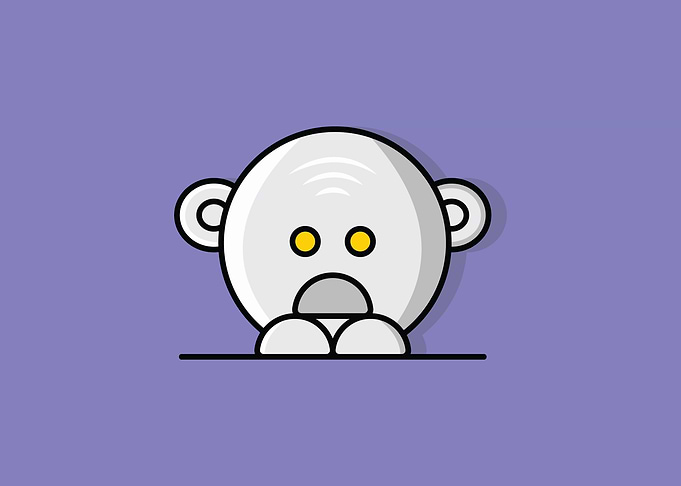 Cute Robot Head vector