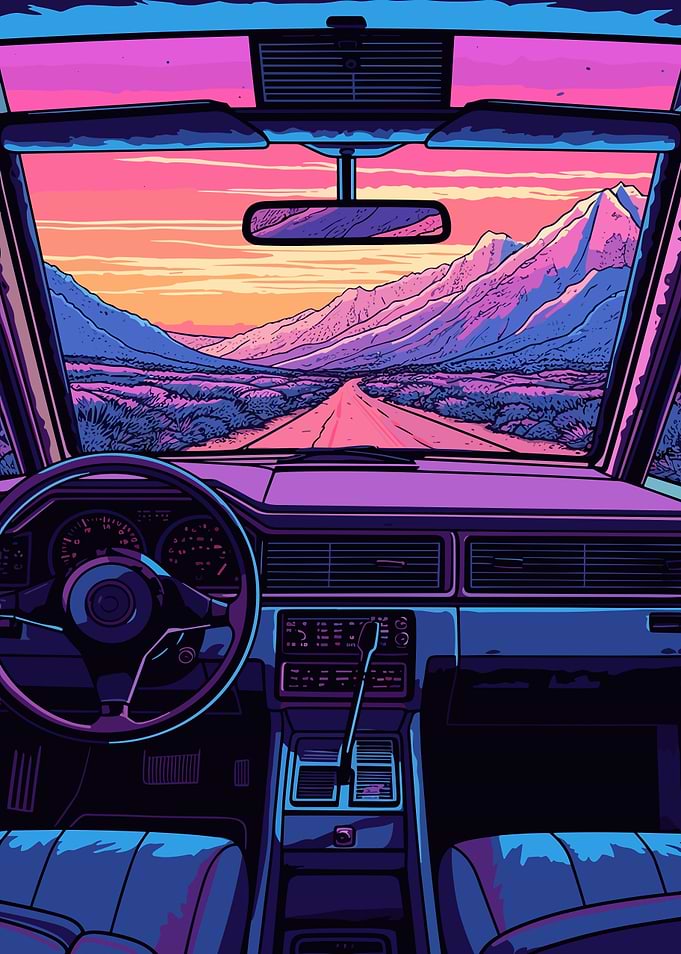 Inside Car Retro