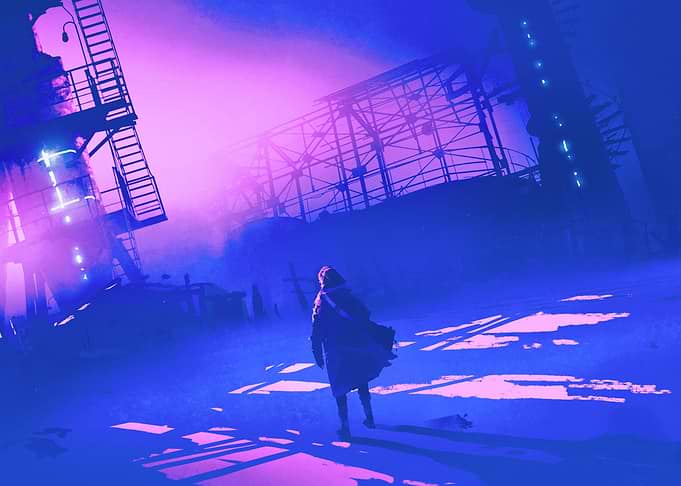 Man at Abandoned Factory
