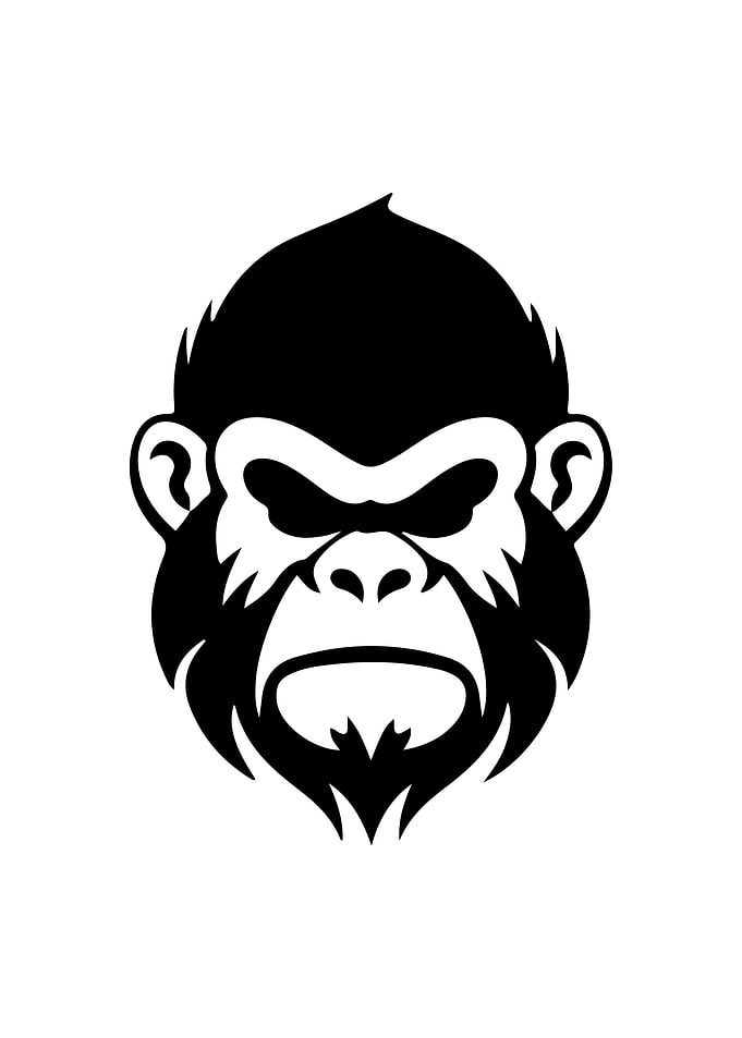 Gorilla Stencil Design