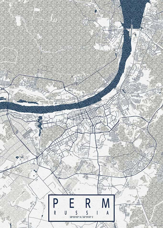 Perm City Map Coastal