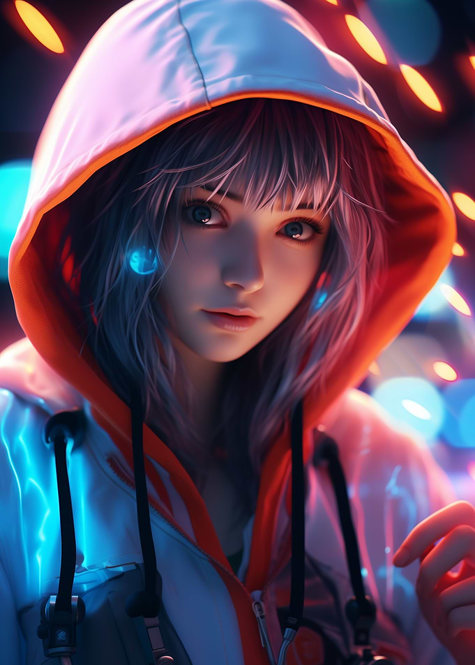 Anime Hoodie Cute Girl