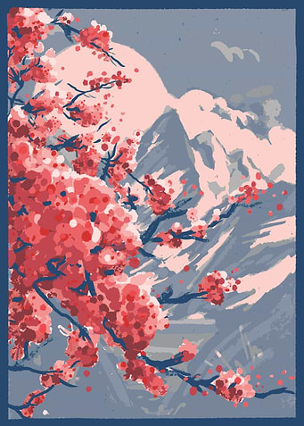 Cherry Blossom Japan Art