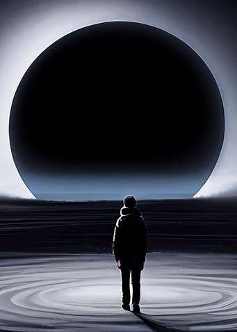 Alone and black moon