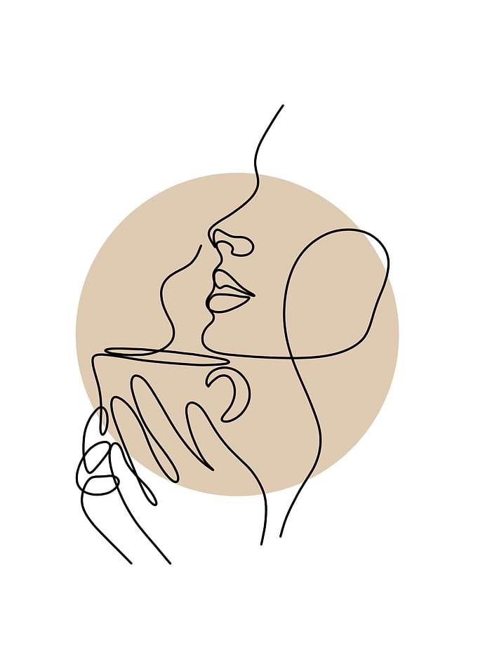 Coffee line art