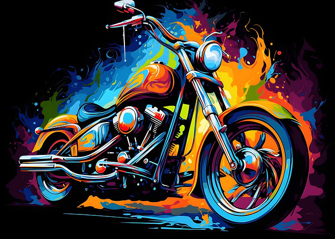 Abstrakt Motorcycle Paint