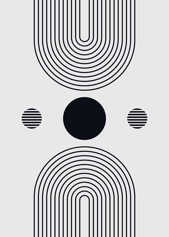 geometric mid century wall