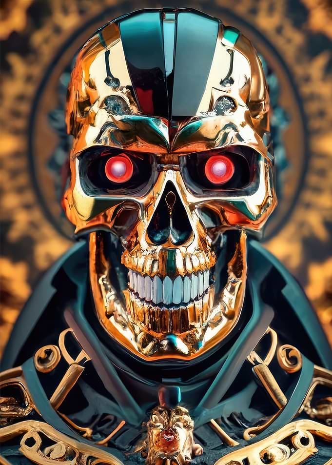 Human Skull Skeleton ART