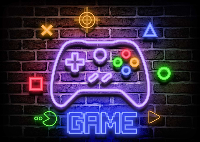 Game console neon