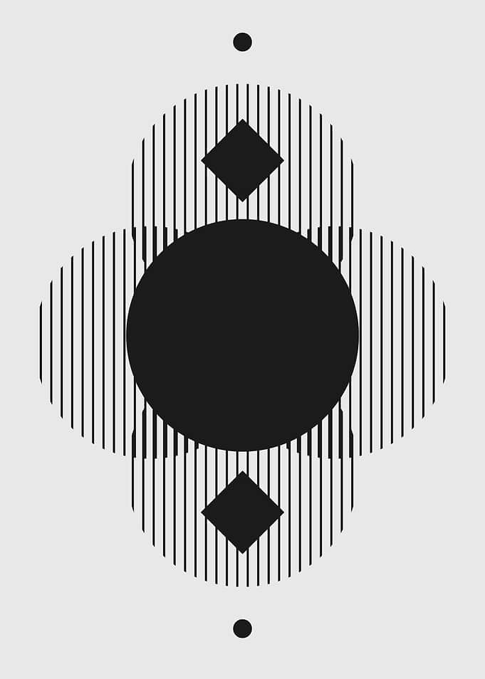 geometric mid century wall