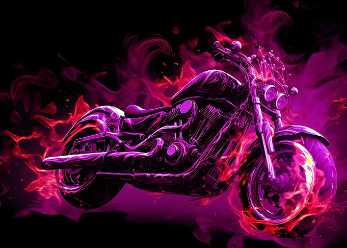 Abstrakt Purple Chopper