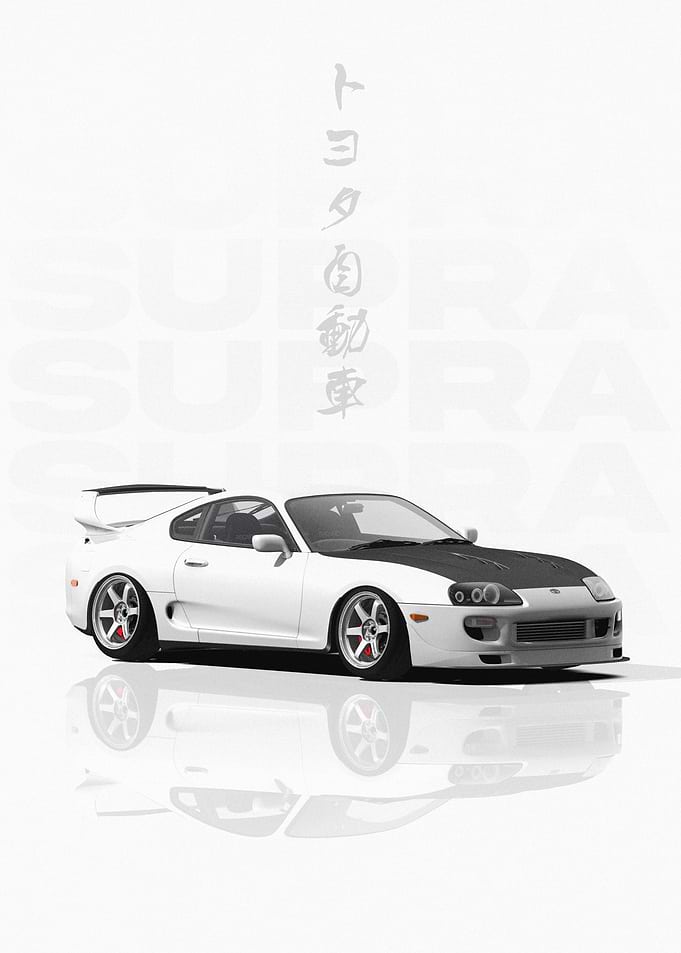 White JDM Toyota Supra