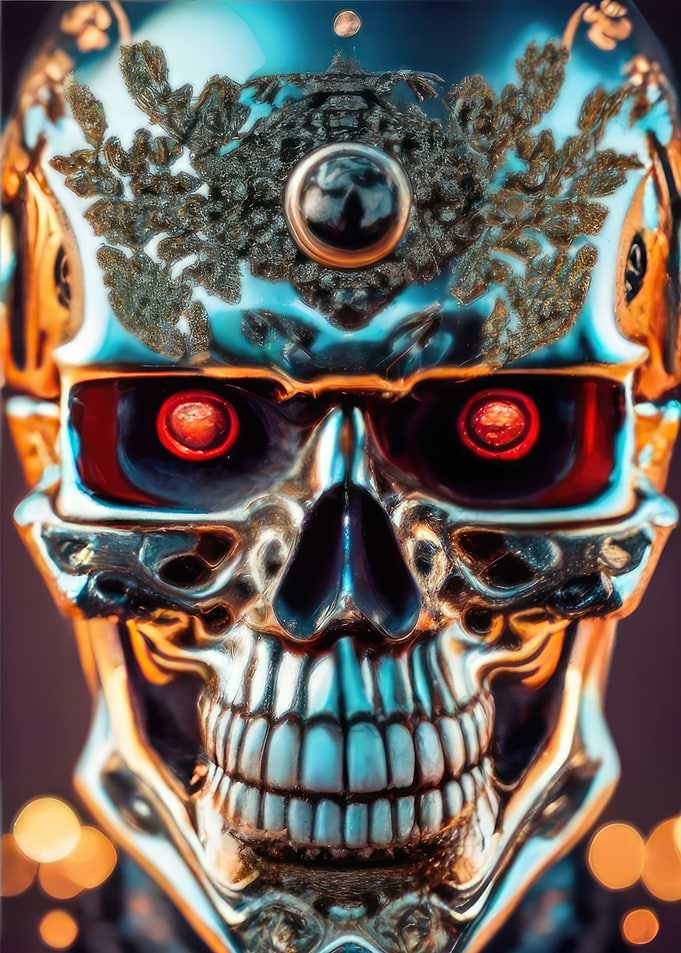 Human Skull Skeleton ART