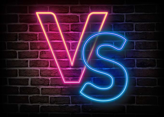 Versus Neon Illustration
