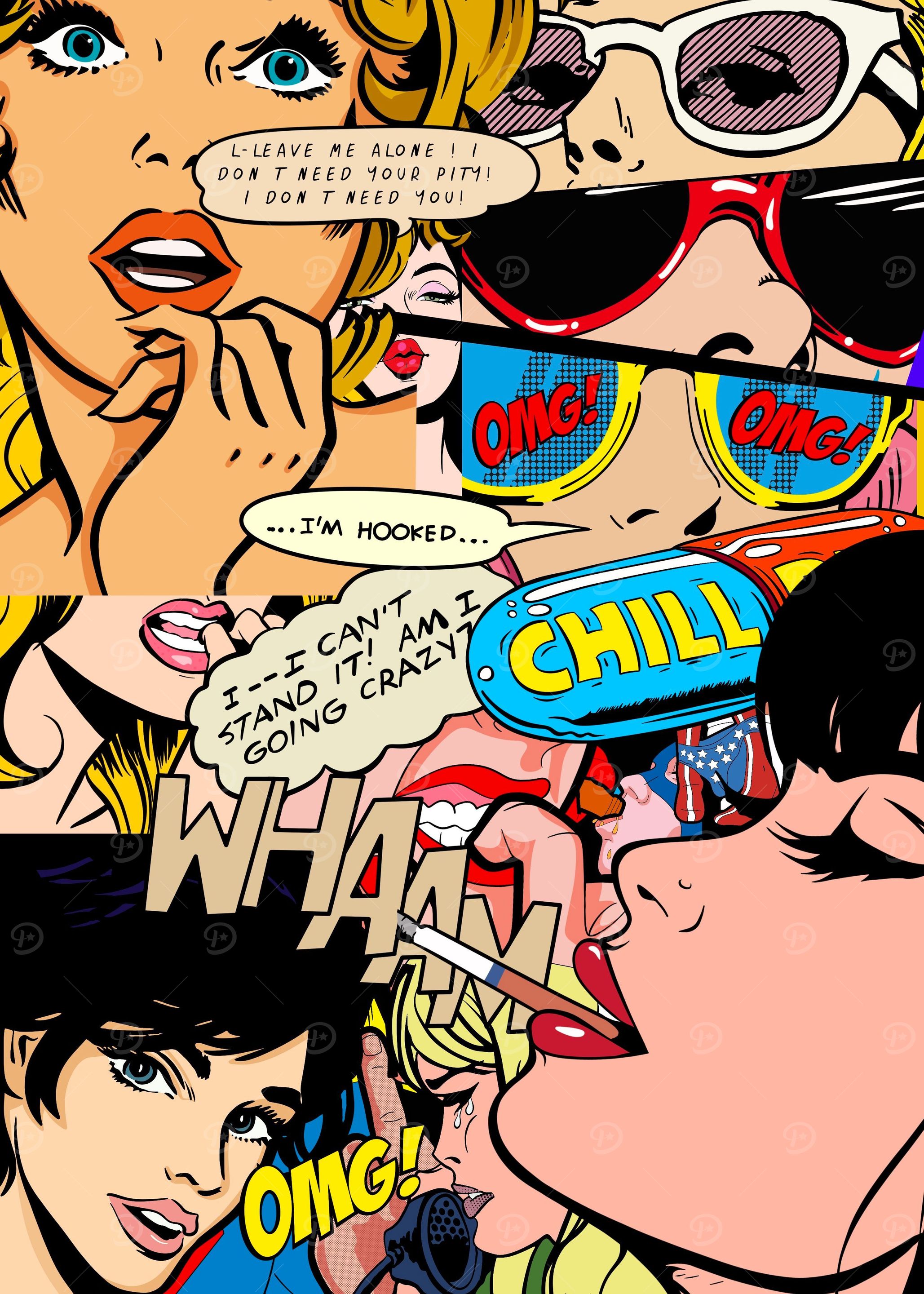 Retro comic art