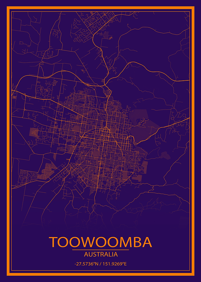 Toowoomba Purple City Map