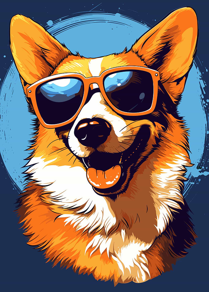 Cool corgi sunglasses
