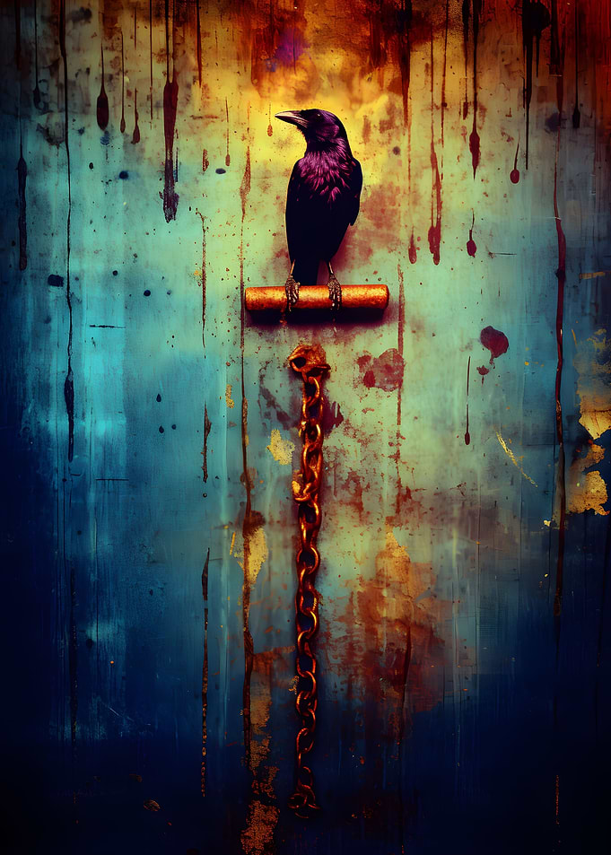 Abstract Raven Art