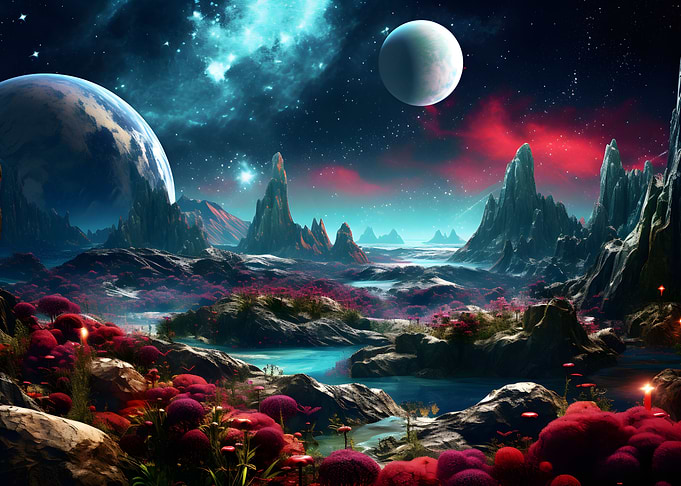 Space Landscape Mountains