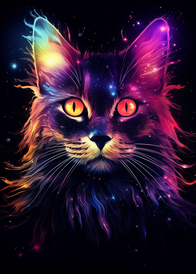 Cat in Trippy Borderlands