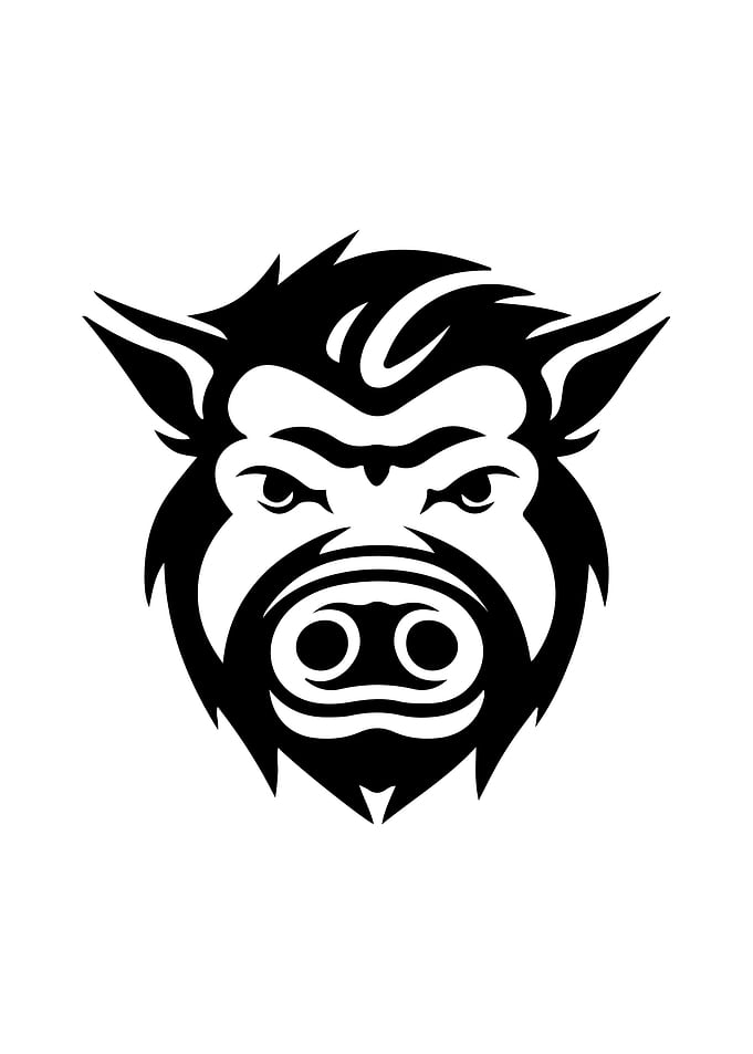 Pig Stencil Design