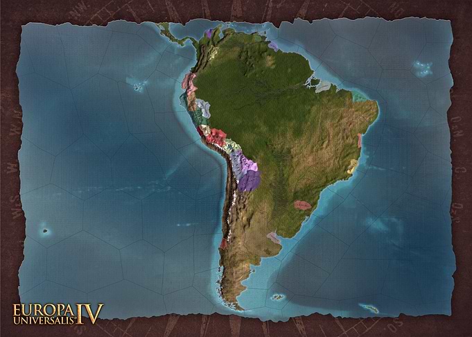 South America Brown Map