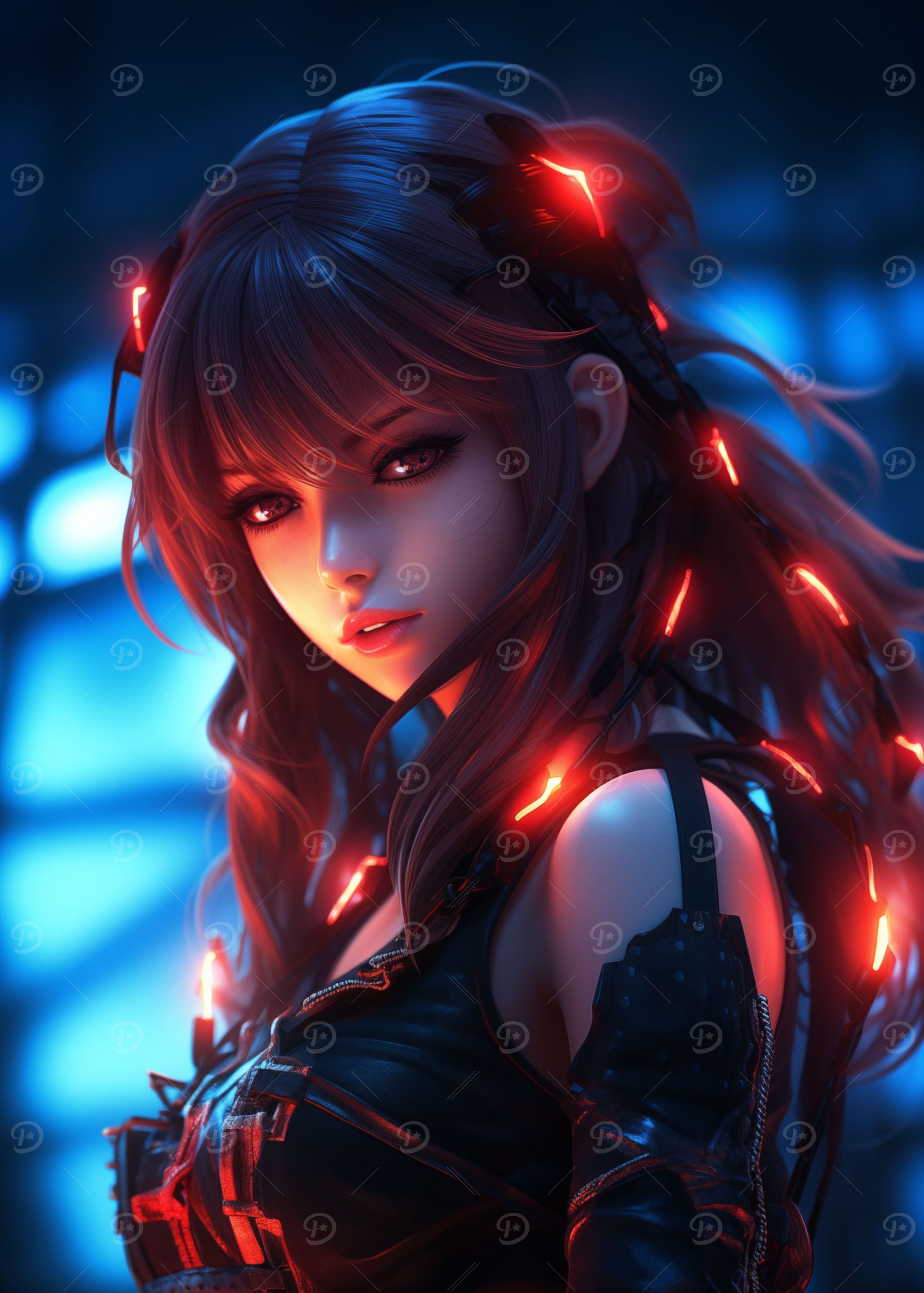 Glowing Fantasy Gamer Girl