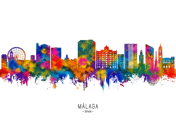 Malaga Andalusia Skyline