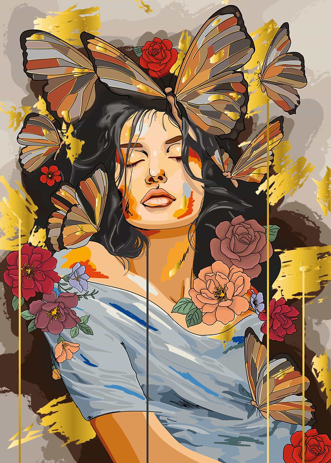 Artistic woman portrait