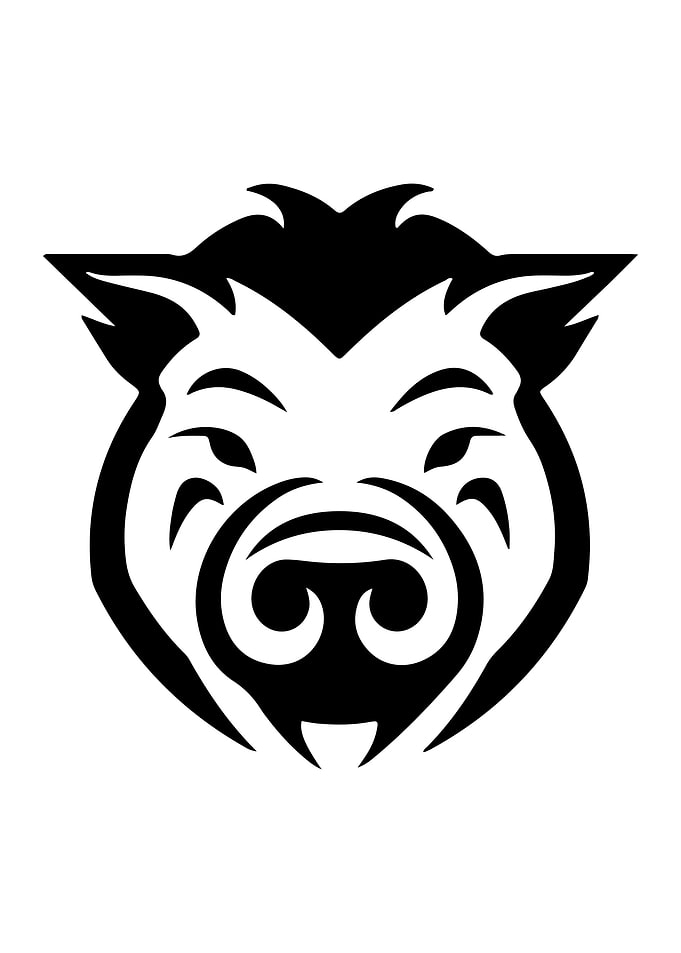 Pig Stencil Design