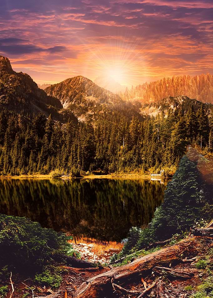 Distant Sun Set