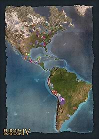 Americas Blue Map
