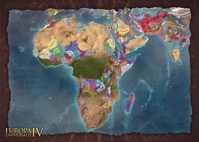 Africa Brown Map