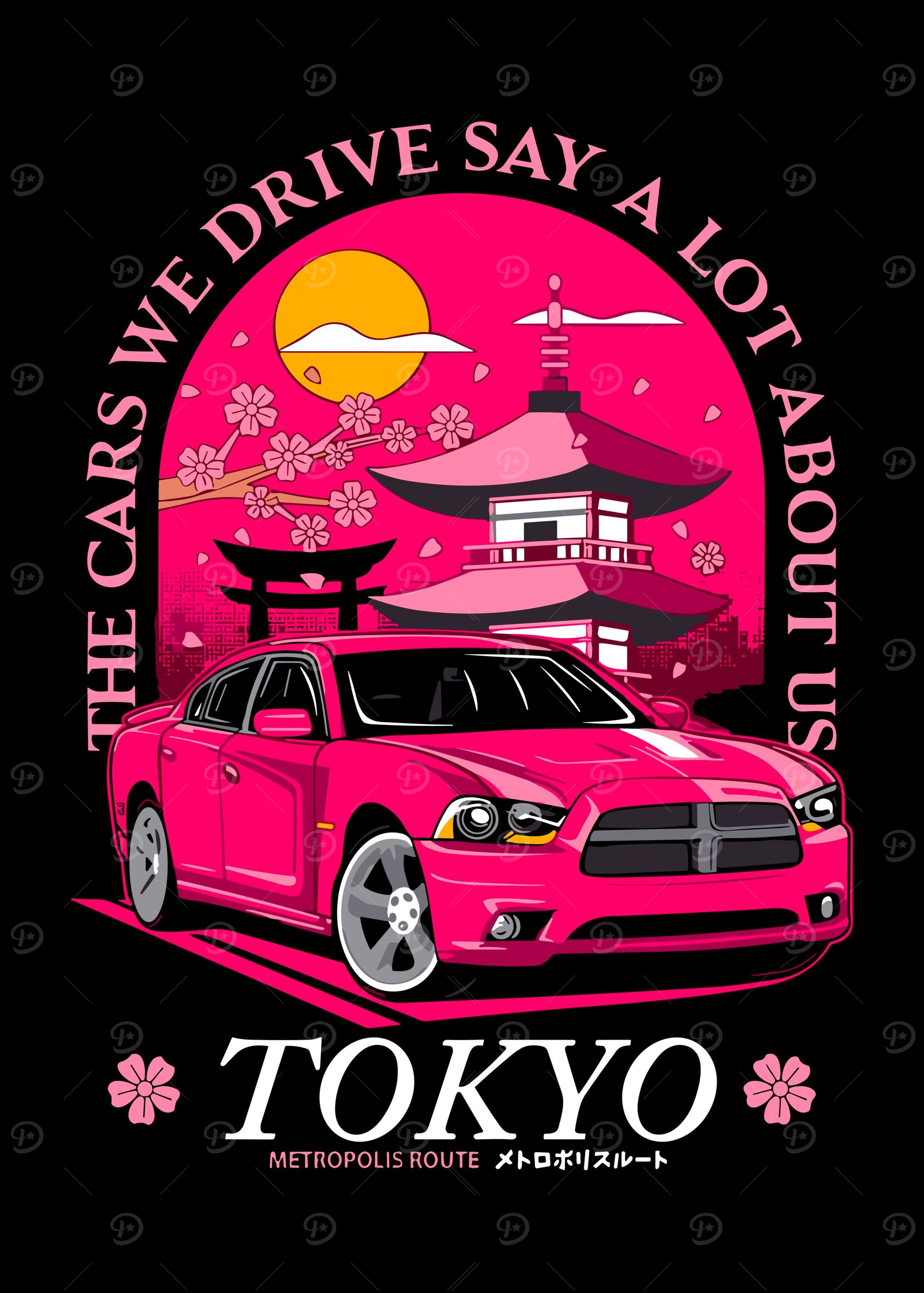 Tokyo Sunset Car