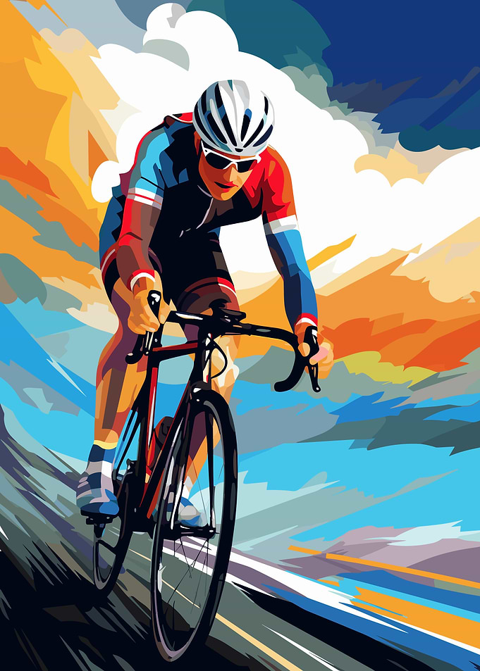 Cyclist cycling