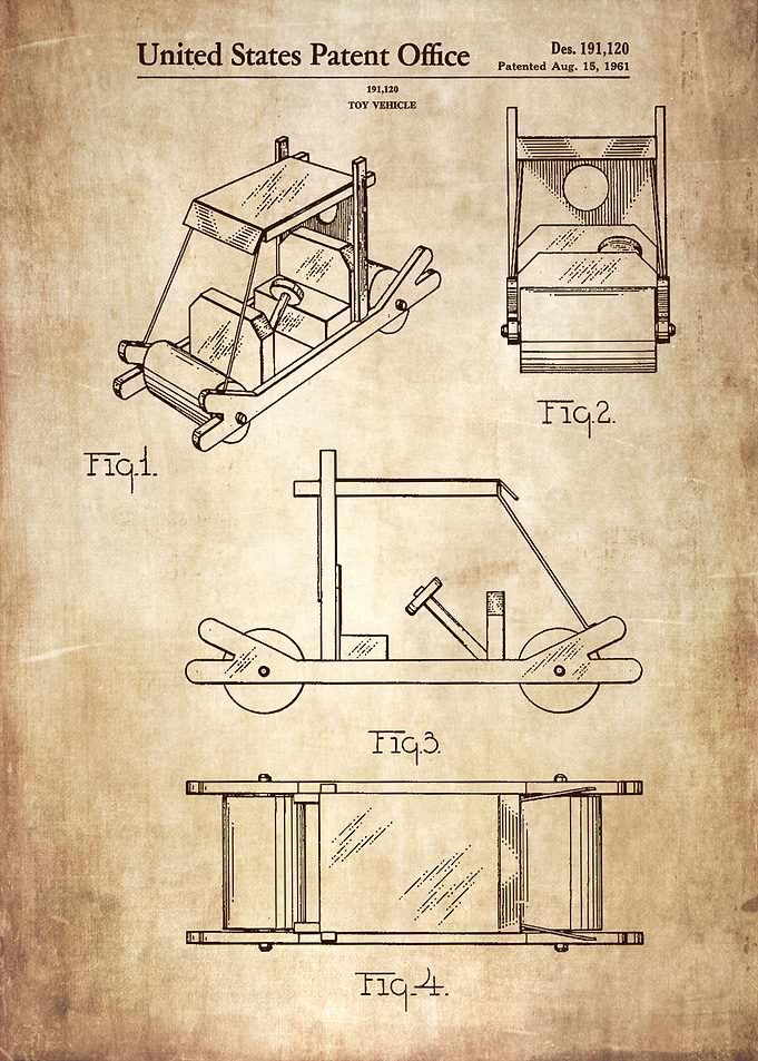 Toy car 1961 patent