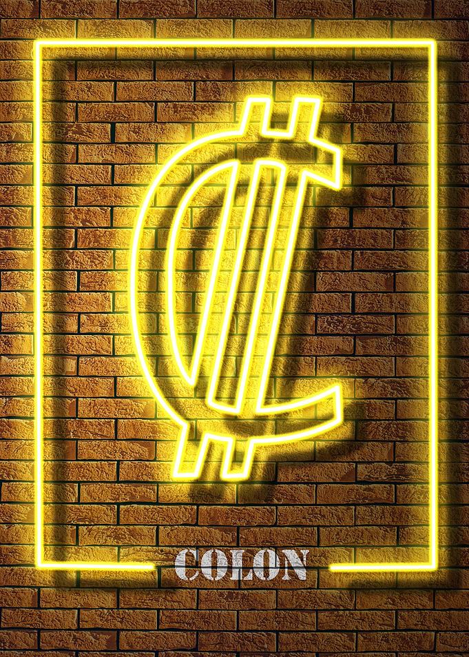 NEON COLON SIGN