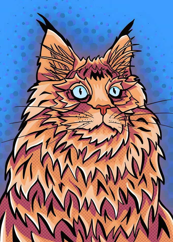 Golden vibrant cat
